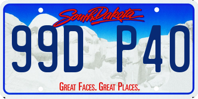 SD license plate 99DP40