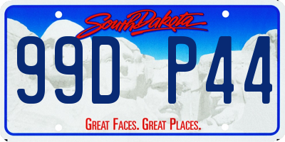 SD license plate 99DP44