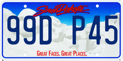 SD license plate 99DP45