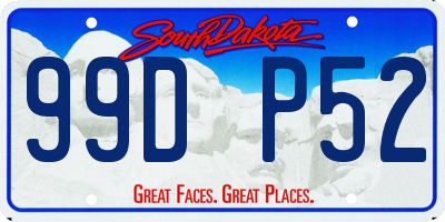 SD license plate 99DP52