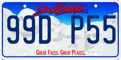 SD license plate 99DP55