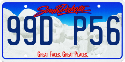 SD license plate 99DP56