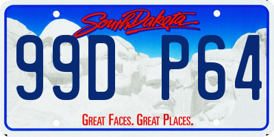 SD license plate 99DP64