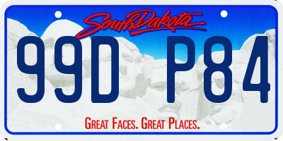 SD license plate 99DP84