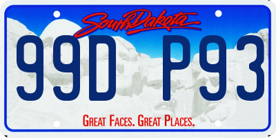 SD license plate 99DP93