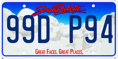 SD license plate 99DP94