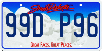 SD license plate 99DP96