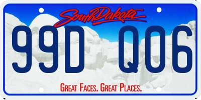 SD license plate 99DQ06