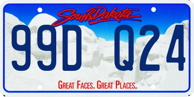 SD license plate 99DQ24