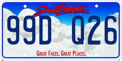 SD license plate 99DQ26