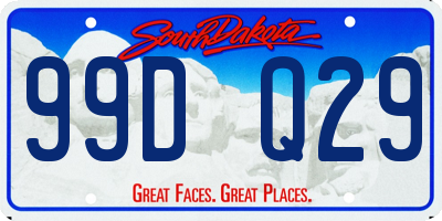 SD license plate 99DQ29