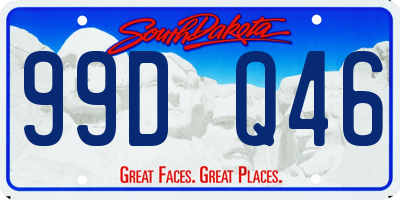SD license plate 99DQ46