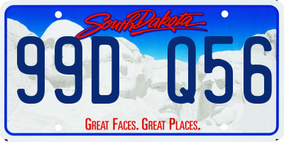 SD license plate 99DQ56