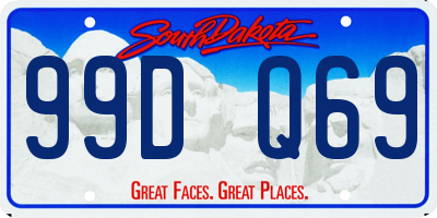 SD license plate 99DQ69