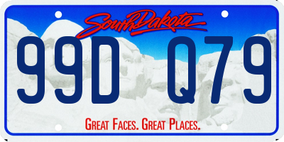 SD license plate 99DQ79