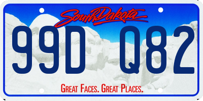 SD license plate 99DQ82