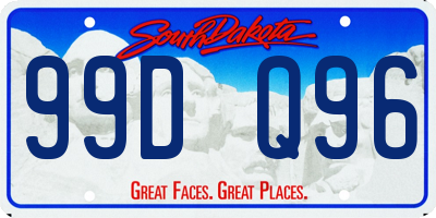 SD license plate 99DQ96