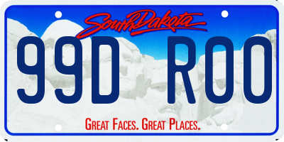 SD license plate 99DR00