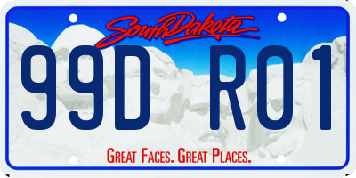 SD license plate 99DR01