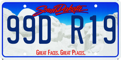 SD license plate 99DR19