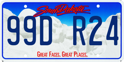 SD license plate 99DR24