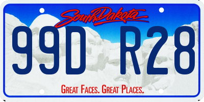 SD license plate 99DR28
