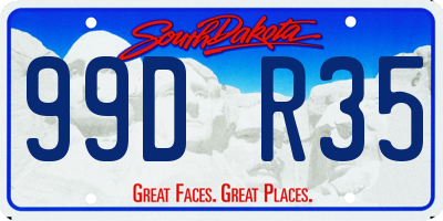 SD license plate 99DR35