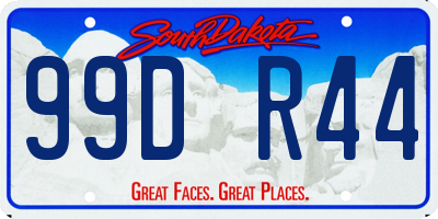 SD license plate 99DR44
