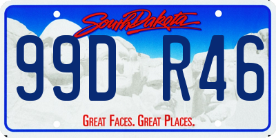 SD license plate 99DR46