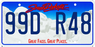 SD license plate 99DR48