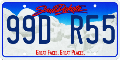 SD license plate 99DR55