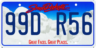SD license plate 99DR56