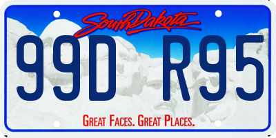 SD license plate 99DR95
