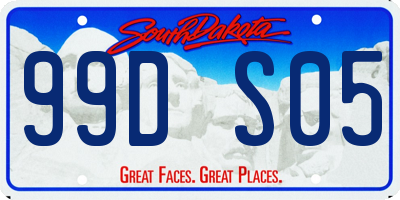 SD license plate 99DS05