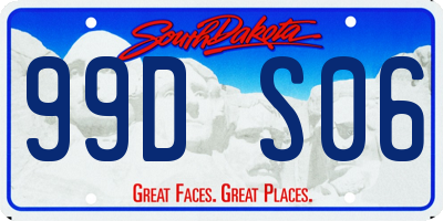 SD license plate 99DS06