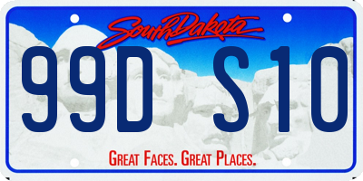 SD license plate 99DS10