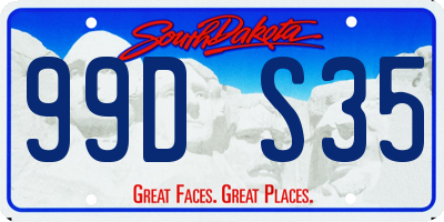 SD license plate 99DS35