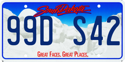 SD license plate 99DS42