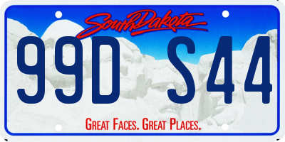 SD license plate 99DS44