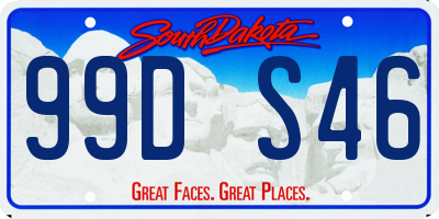 SD license plate 99DS46