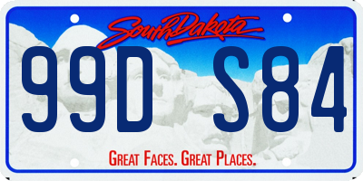 SD license plate 99DS84
