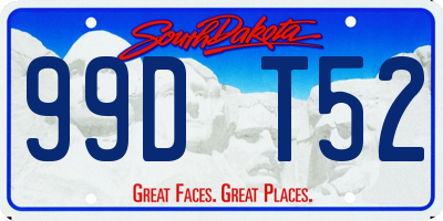 SD license plate 99DT52