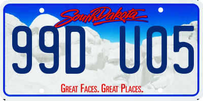 SD license plate 99DU05