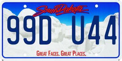 SD license plate 99DU44