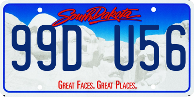 SD license plate 99DU56