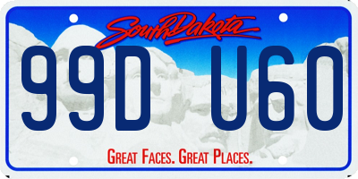SD license plate 99DU60