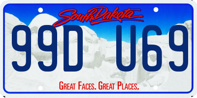 SD license plate 99DU69