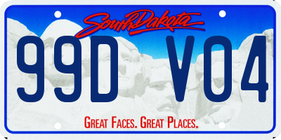SD license plate 99DV04