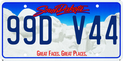 SD license plate 99DV44