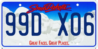 SD license plate 99DX06